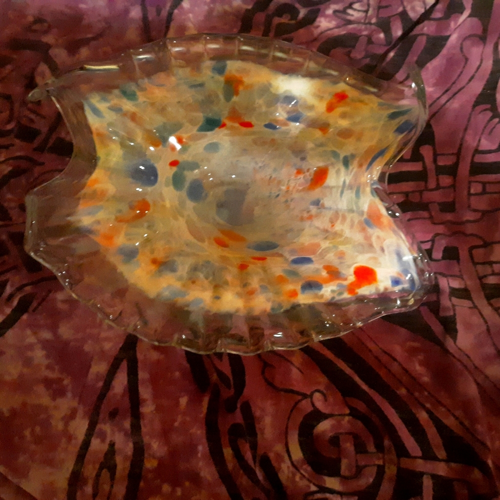 Handblown artistic bowl